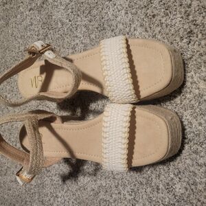 Not Rated Women's Beige Wedge Sandals